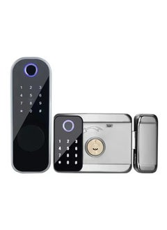 Buy W10 pro External Smart Door Lock With Two Panels in Saudi Arabia