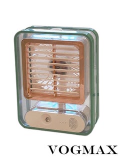 Buy USB Mini Air Conditioner Fan 5-hole Spray Humidification And Cooling Small Fan Cooler With night light in Saudi Arabia