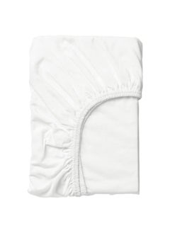 Buy Fitted Sheet White 80X130 Cm in Saudi Arabia