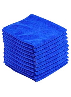 Buy 10-Piece Car Soft Microfiber Absorbent Wash Cleaning Polish Cloth in UAE