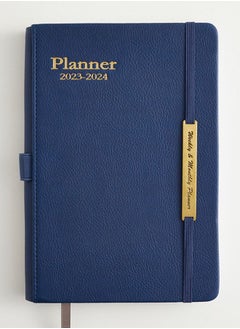 Buy 2022-2023 Planner - Academic Weekly & Monthly Planner 2022-2023 with Monthly Tabs, 5.5" x 8.1". Leather cover + month label + thick paper + Elasticated pencil string on the side in UAE