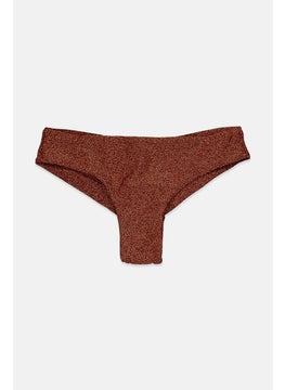 اشتري Women Textured Bikini Bottom, Brown في السعودية