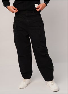 Buy Men’s Spring Cargo Jeans – Black Demin in UAE