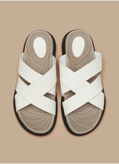 اشتري Cross Strap Slip-On Sandals في الامارات