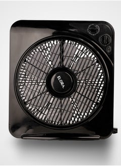 اشتري Elora 12 Inch 3 Speed Settings Box Fan 45 W ELBF-6350 Black في السعودية