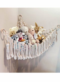Buy Stuffed Animal Toy Hammock Macrame with Light Corner Organizer Display Holder Net for Hanging Stuff Animals in Saudi Arabia