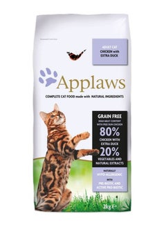 Buy Applaws Chicken With Duck Adult Cat Dry Food 2Kg in UAE