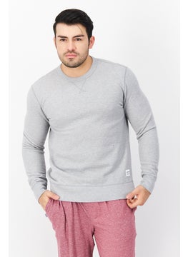 Buy Men Sportswear Fit Long Sleeves Outdoor Sweatshirt, Grey in UAE