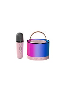 Buy Mini Portable Wireless Bluetooth Speaker with Microphone Music Toys, Fun Birthday Gifts for Girls Boys Kids Toddlers Singing Birthday Gifts - Pink in Egypt