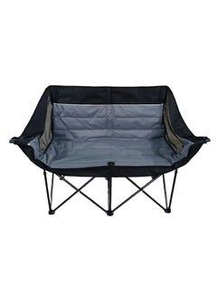 Buy Double Camping Chair Portable Folding Outdoor Loveseat with Side Pockets, Lawn Chair Camping Couch for Beach/Outdoor/Patio, Padded Seats & Armrests Supports up to 660lbs in Saudi Arabia