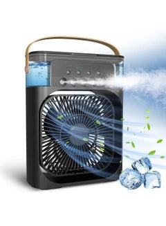Buy Portable Air Conditioner Fan Mini Evaporative Air Cooler with 7 Colors LED Light  3 Wind Speeds and 5 Spray Modes for Office Home Dorm Travel in Saudi Arabia