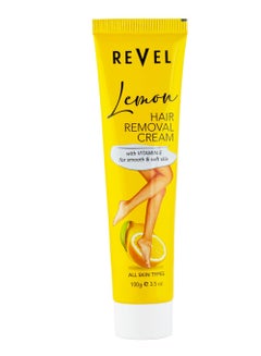 اشتري Revel Skin Care Lemon Hair Removal Cream For Men & Women 100g, Vitamin E for Smooth & Soft Skin, Painless Body Hair Removal Cream For Chest, Back, Legs, Under Arms and Intimate Area في الامارات