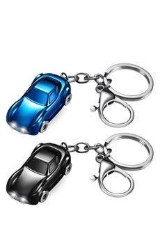 Buy Key Chain Flashlight, 2 Pcs Zinc Alloy Car Keychain, Car Key Holder Flashlight, Key Rings for Men, Women, Car Decorations Car Key Pendant Perfect Gifts Lovely Personality Fashion in UAE