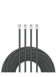 Buy Handmade Telephone Landline Extension  Cable  with Standard RJ-11 6P4C Plugs (1M, BLACK) in UAE