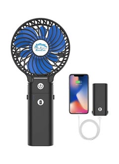 Buy 5200 Milliampere Portable Power Bank Portable Handheld Fan Rechargeable Battery Operated Small Personal Fan Foldable Mini Desk Fan Cooling Electric Fan for Travel Outdoors Indoors in UAE