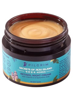 Buy Pilgrim Korean Retinol Anti Aging Night Cream With Hyaluronic Acid & Vitamin C (For Oily & Dry Skin) 50g in UAE