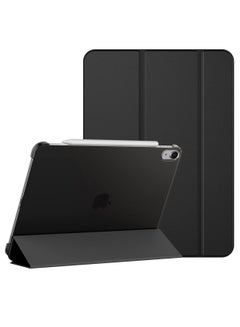 اشتري Slim Stand Hard Back Shell Protective Smart Cover Cases for iPad Air 5th Generation Case 2022/iPad Air 4th 2020 Case 10.9 Inch Black في السعودية