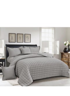 Buy Plain compressed double quilt set, 6 pieces, size 230 * 250 cm in Saudi Arabia