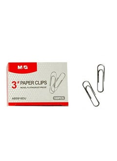 اشتري M&G Chenguang Nickel Plating Paper clips - 100pcs - No:ABS916DU في مصر