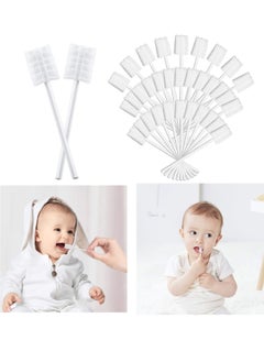 Buy Baby Toothbrush Baby Teeth Cleaning Newborn Baby Tongue Cleaner with Paper Handle, Infant Toothbrush Disposable for Tongue, Mouth, Teeth, Gums Dental Care for 0-36 Month Baby (30 Pcs) in Saudi Arabia