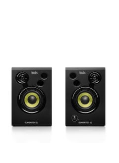 Buy Hercules DJ MONITOR 32, 2 x 15 watts RMS active monitoring speakers , Black in UAE