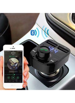 Buy Call Car Charger,Wireless Bluetooth FM Transmitter Radio Receiver,Mp3 Audio Music Stereo Adapter,Dual USB Port Charger Compatible for All Smartphones,Samsung Galaxy,LG,HTC,etc. in UAE