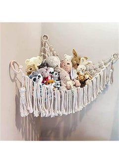 Buy Stuffed Animal Toy Hammock Macrame with Light, Corner Toy Corner Hammock Organizer Display Holder Net for Hanging Stuff Animals in UAE