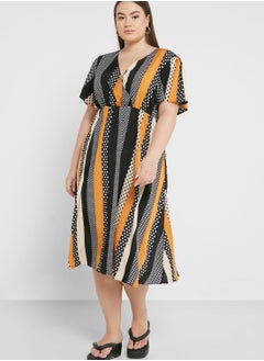 Buy Printed Fit & Flare Dress in UAE