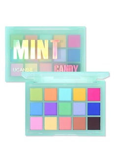 Buy 15 Colorful Matte Makeup Eyeshadow Palette, 15 Shades Vibrant MACARON Pastel Eye Shadow Pallet, High Pigmented Blendable Rainbow Make Up Plattet Kit (Mint Candy) in Saudi Arabia