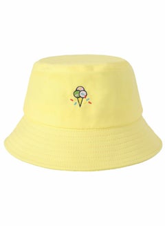 اشتري Unisex Fashion Embroidered Bucket Hat Summer Fisherman Cap for Men Women Teens في السعودية