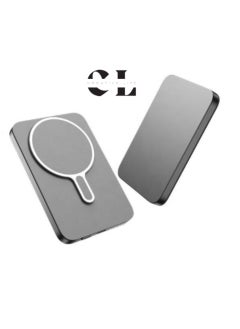 Buy Dark grey ultrathin magnetic wireless power bank 5000mah with 10000mah power bank ultra slim metal power bank for all phone in UAE