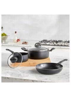 Buy Essential 5-Piece Aluminium Cookware Set in Saudi Arabia