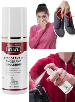 اشتري 100ml Foot Care Shoe Odor Eliminator Deodorizer Spray and Removes Bad Smells of Boots Heels Tennis Shoe Cleats Sneakers Ballet Shoe Sports Shoes and More في السعودية