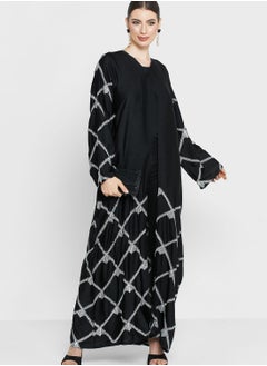 Buy V-Neck Embroidered Abaya in Saudi Arabia