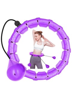 Buy Fitness Hula Hoop Slimming Exercise Ring with Rotating Weight, Adjustable Abdominal Slimming Fitness Machine with 24 Knots, 360° Automatic Ball Rotation Exercise Machine for Adults and Kids in Egypt