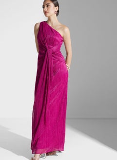 Buy One Shoulder Front Twist Dress in UAE