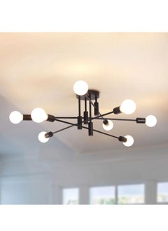 Buy Mid Century Sputnik Chandelier Modern Ceiling Lighting 8 Lights Adjustable Industrial Mount Pendant Light Fixture For Kitchen Living Dining Room Bedroom Foyer in UAE