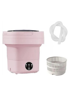 Buy Portable Foldable Washing Machine 8L Pink in UAE