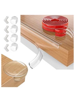 Buy Safety Edge Corner Protector Set, Clear Baby Proofing Guards, 4m Edge Guard Strip,4 Round And 4 L-Shaped Corner Guards,Baby Safety Corner Guards for Table, Furniture in Saudi Arabia