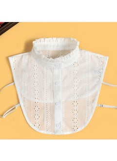 Buy Cute White Suit Collar Accessory for Autumn Winter Jacquard white vertical collar in UAE