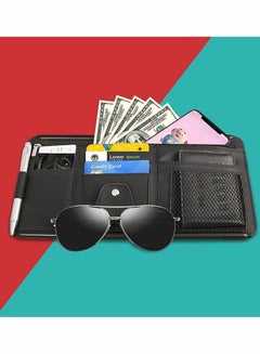 Buy Car Interior Accessories Pocket Organizer, Car Sun Visor Organizer Auto Visor Pocket(Black) in UAE