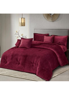 Buy Winter set of two velvet on soft fur, 6 pieces / king size 230*250 cm in Saudi Arabia