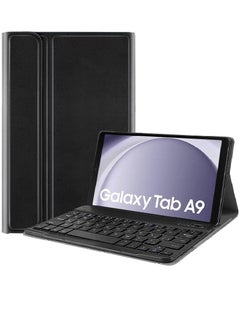 Buy Samsung Galaxy Tab A9 SM-X110 / SM-X115 | Shockproof Case Cover With Magnetic Detachable Wireless Keyboard Black in UAE
