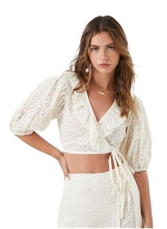 Buy Surplice Eyelet Wrap Crop Top in Egypt