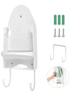 Buy Ironing Board Holder, Wall Mounted Storage Organizer, Electric Iron Holder Household Bathroom Shelf with Heat Resistant Tray Storage Organizer Easily Mount Against Wall, White in Saudi Arabia