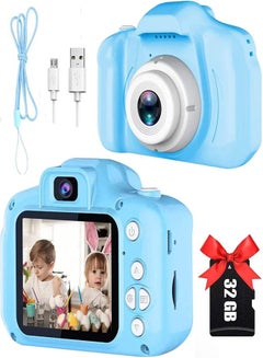 Buy Padom HD Kids Camera, Christmas and Birthday Gifts for Boys Age 3-9, HD Digital Video Cameras for Toddler, Portable Toy for 3 4 5 6 7 8 Year Old Boy with 32GB SD Card (BLUE) in UAE