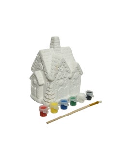 Buy Homesmiths Christmas Paint Set Gypsum House 15cm in UAE