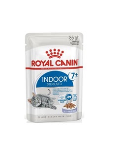 Buy Royal Canin Indoor Sterilised 7+ In Jelly Cat Wet Food in UAE