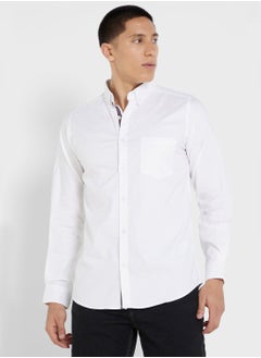 اشتري Cotton-Elastane Casual Single Pocket Shirt في السعودية