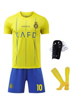 Buy 4-Piece Set Size 10 New Football Team Jersey Socks Protective Gear in Saudi Arabia